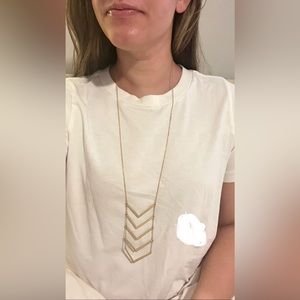 Gold chevron necklace